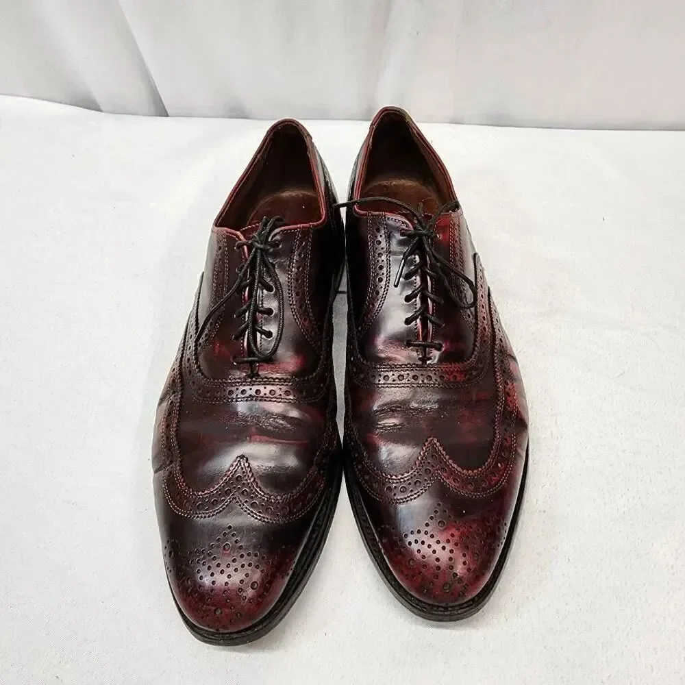 Allen Edmonds Mcallister Wingtip Oxfords Dress Shoes Oxblood Men's 11.5